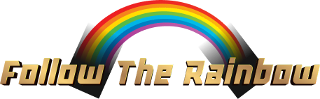Follow the rainbow text with rainbow image